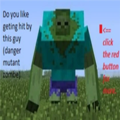 Animated Minecraft Zombie Model Mob Character NPC