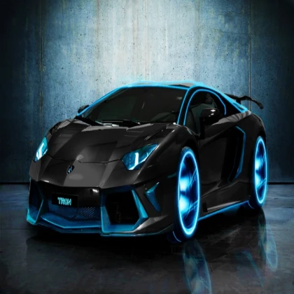 The Black and Blue Car