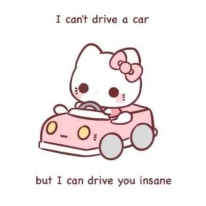 Car  hello kitty, sanrio, cute