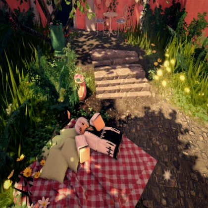 aesthetic picnic garden