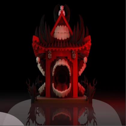 classic style touhou hakurei shrine