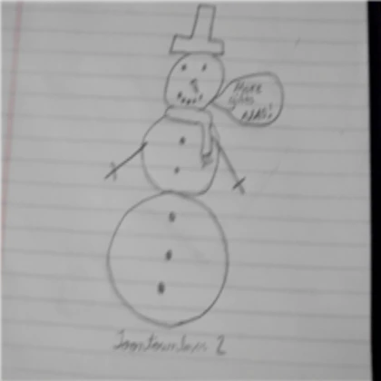 A child's Snowman!