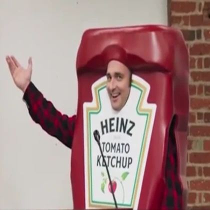 Giant ketchup bottle