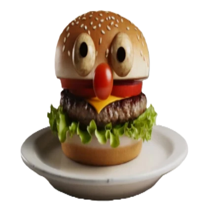 Burger On a Plate