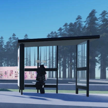 Bus stop in Moscow