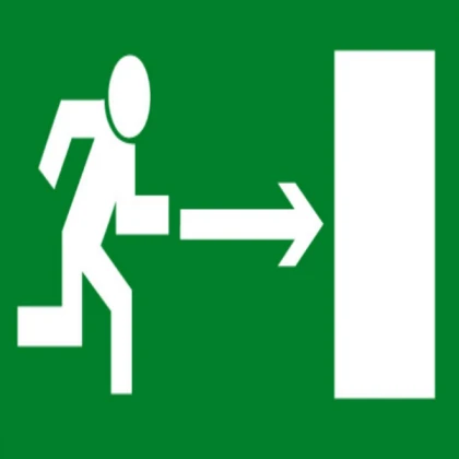 Backrooms Exit Sign